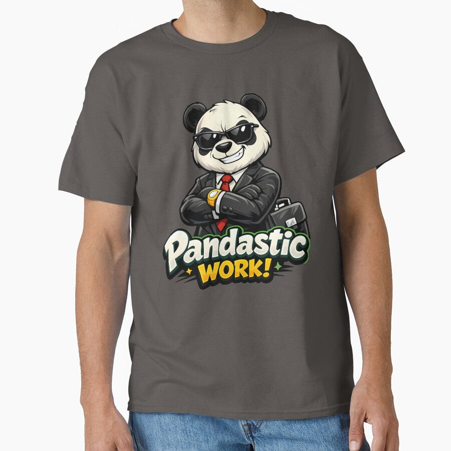 Office Panda Funny Work Cartoon Design, Relatable Panda Character for Daily Office Life by AuraloomAtelier