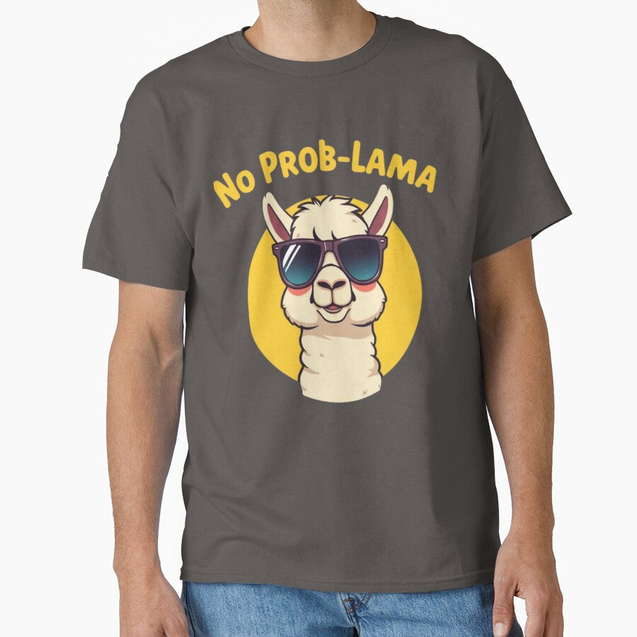 No Prob-llama Funny Alpaca T-Shirt | Cute Animal Humor Tee by PremiereAA