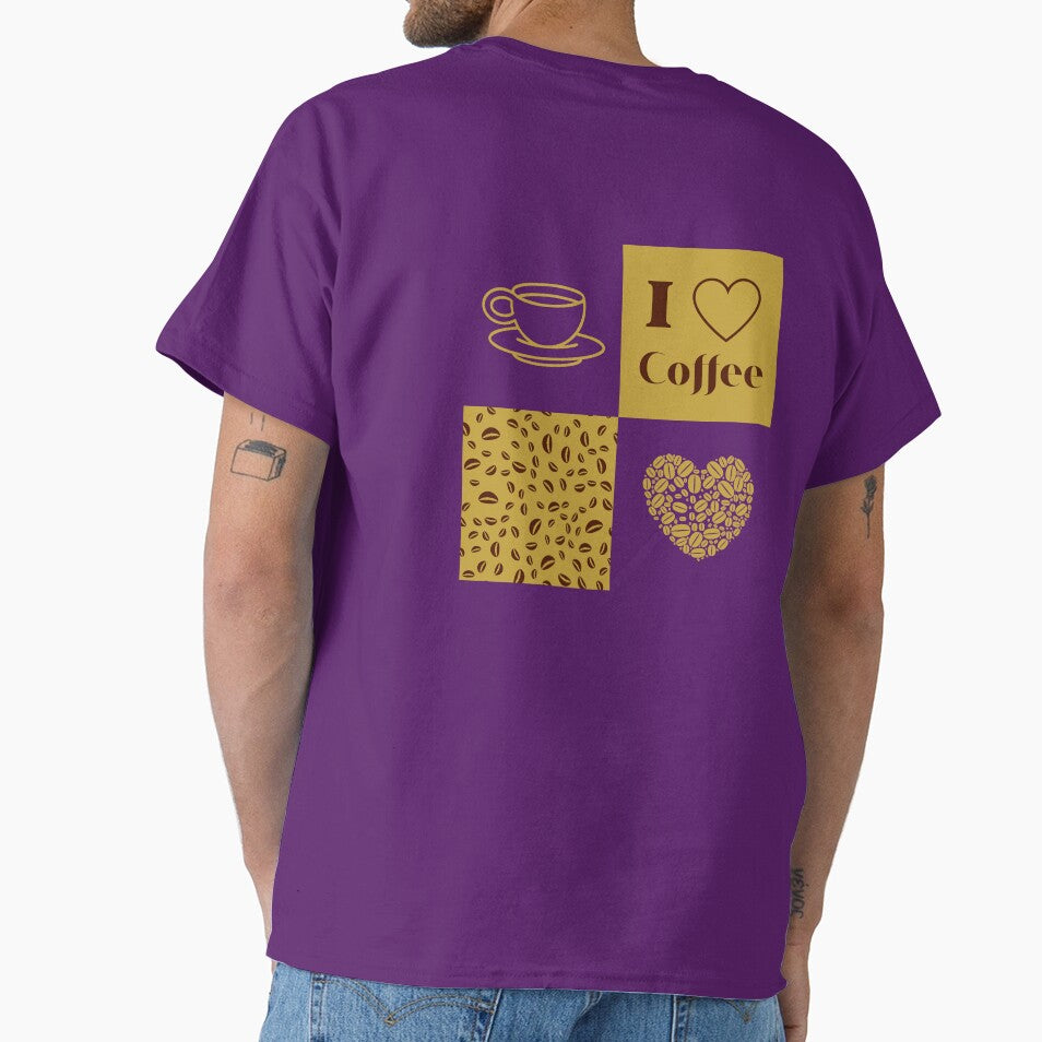 I love Coffee Grid Pattern by trendingatees