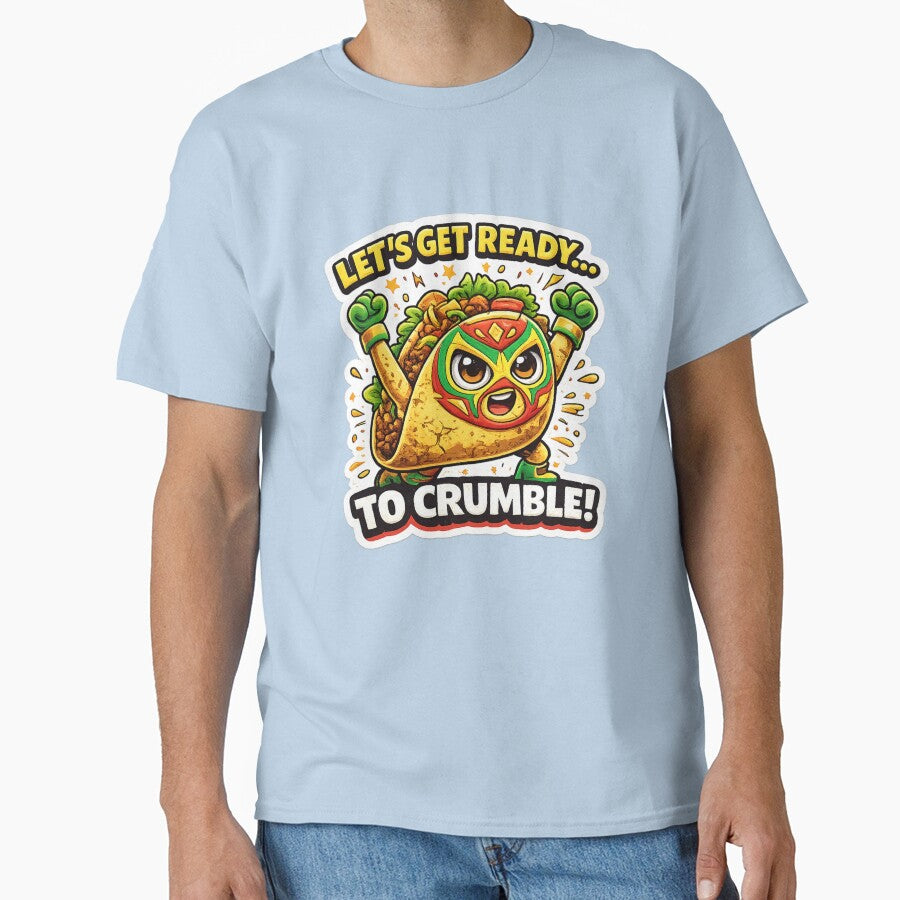 Nacho Libre Taco Funny Wrestling Taco Cartoon T-Shirt Design by Kevin Shearer