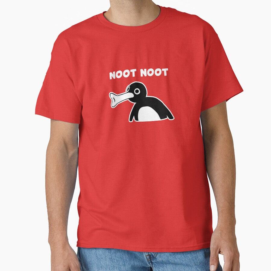 Noot Noot Pingu Meme (Coral Pink BG) by FilipeFerreira
