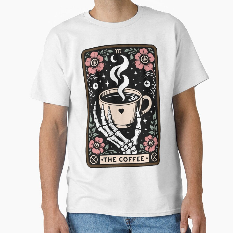 The Coffee Tarot Card With Skeleton Hand by shortblackcat