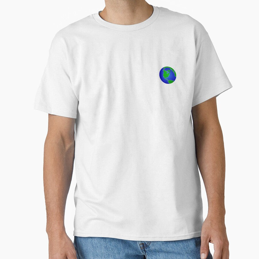 Globe Pocket Patch T-Shirt for Men and Women by AllStarMerch