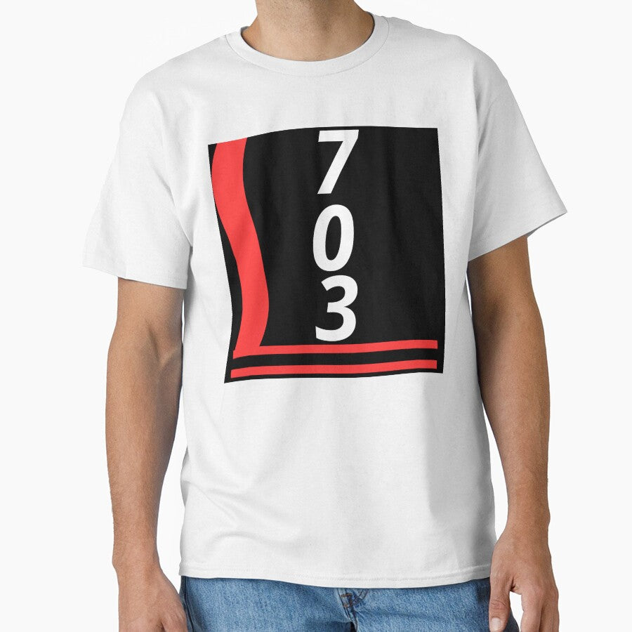 L703 BRAND. Straight red line,thick at botom. Vertical line with zigzag. by lukasz703