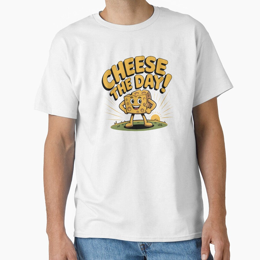Cheese the Day – Funny Cheese Pun Motivational Design by Estalon