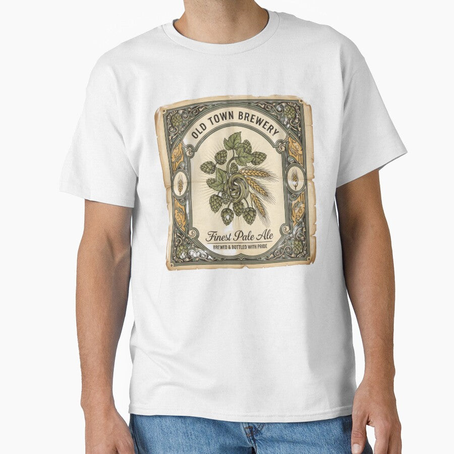 Craft brewery logo featuring intertwined hop and barley by VerizalShop