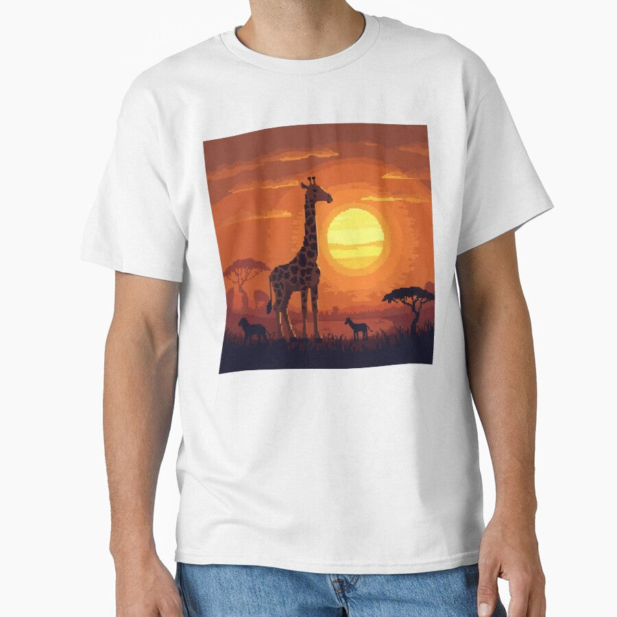Giraffe at Dusk in Pixel Dreams by NaturePixel