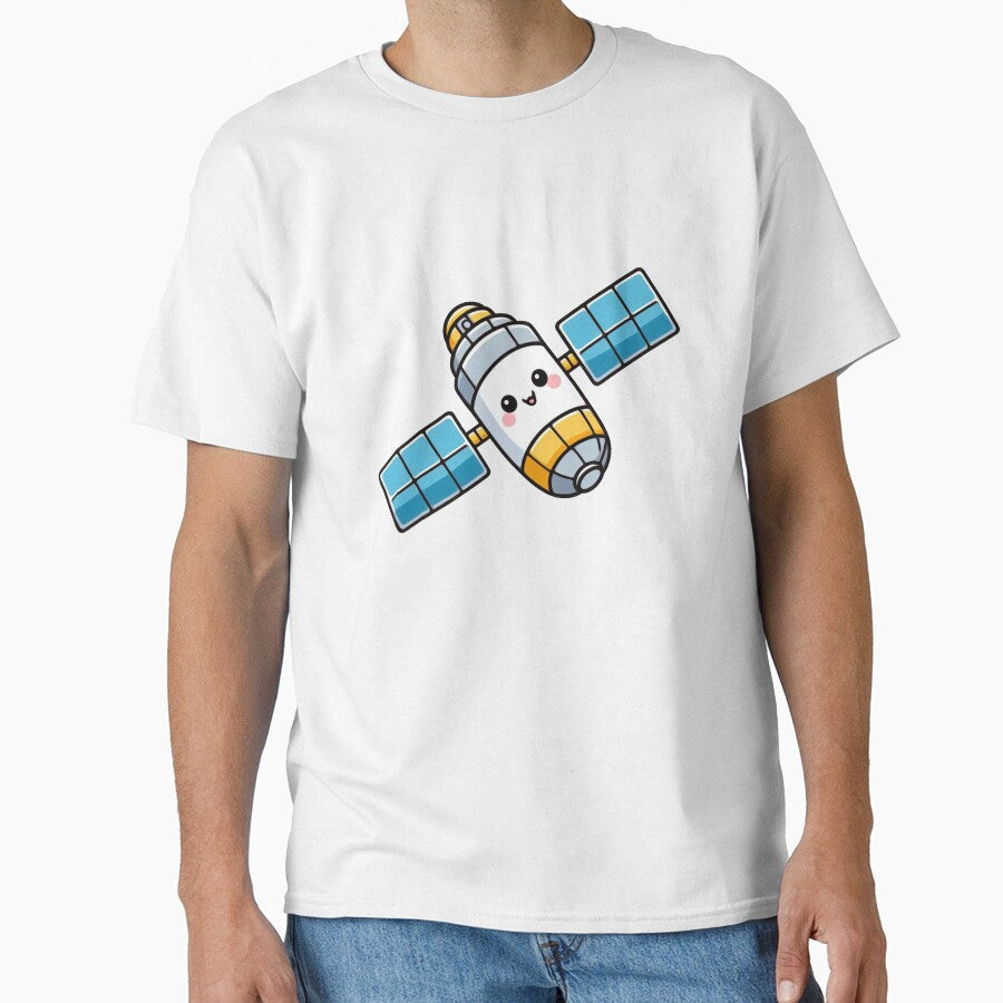 Cute Kawaii Satellite – Adorable Space Cartoon Art by SketchOnScreen