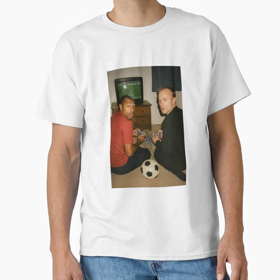 Thierry Henry & Dennis Bergkamp Retro Gaming - Arsenal Legends at Play by mebyme