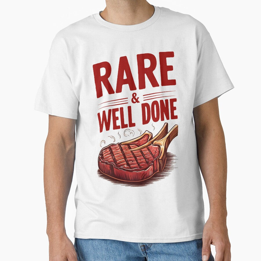 Steak Lover Gift | Rare & Well Done | Food Humor by TheMerchCompeny