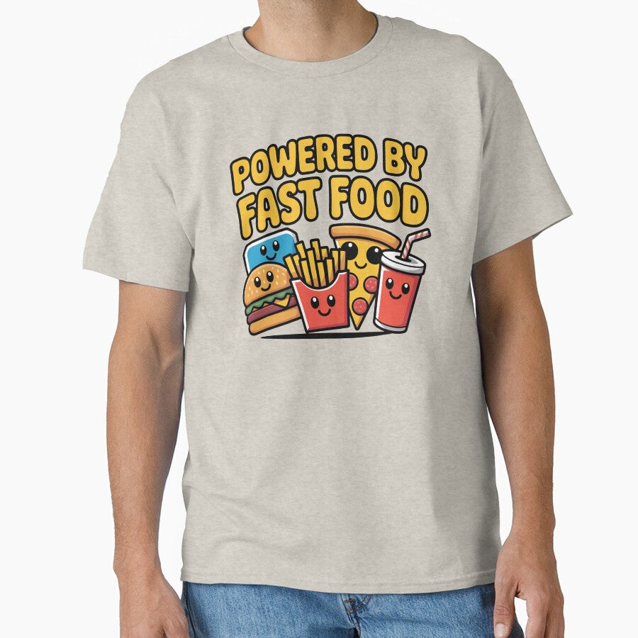Powered By Fast Food Funny Food Lover Quote by ILYASSE1