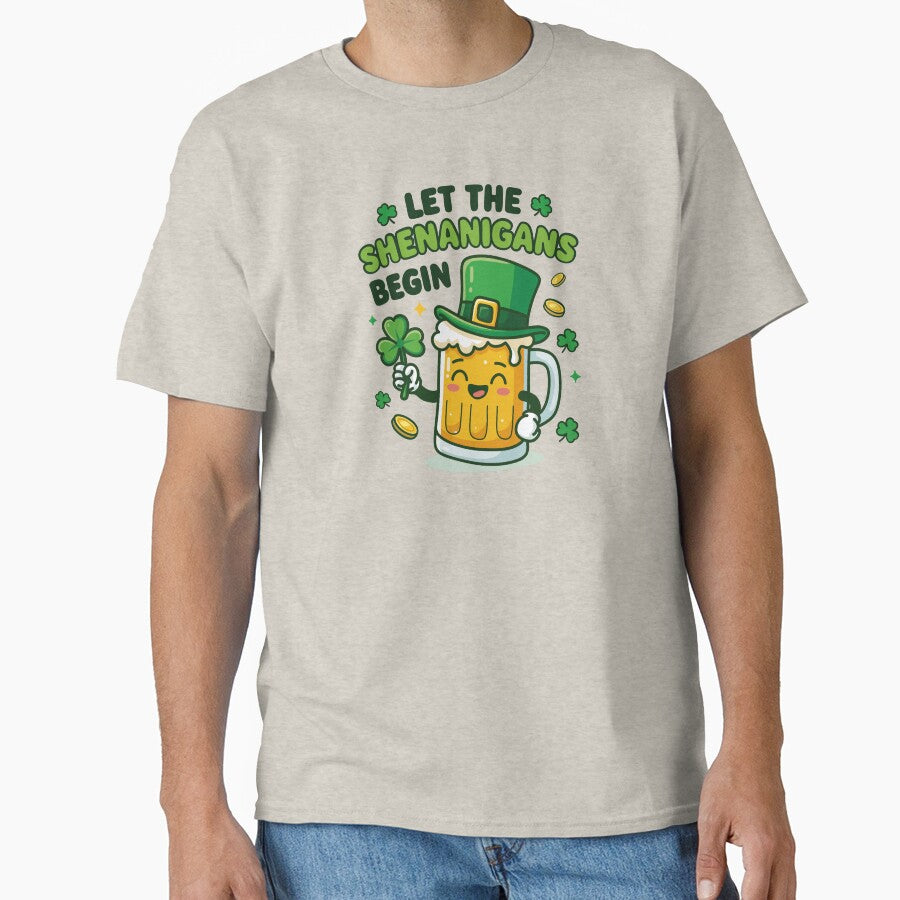 Let the Shenanigans Begin – Funny St Patrick’s Beer Mug by Xatutik.art