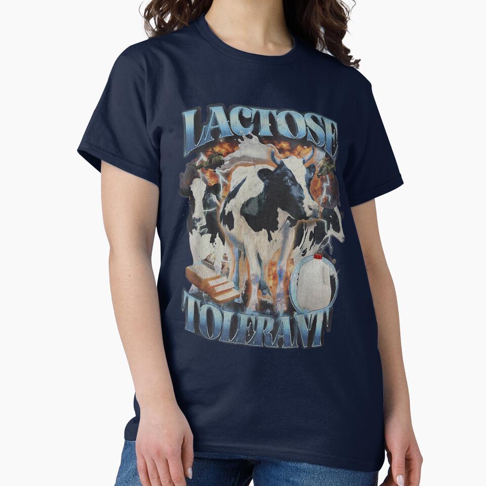 Lactose Tolerant Funny Meme Cow Design by Creatiforge