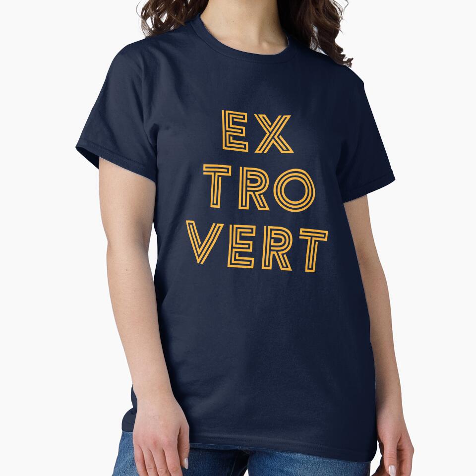 Extrovert - Yellow Print by teeworthy
