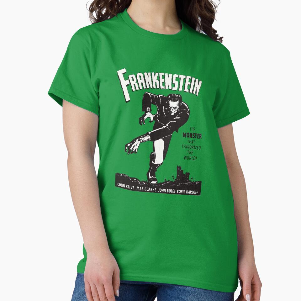 Frankenstein Vintage Horror Movie Poster Scary Halloween Monster by TopTeeShop