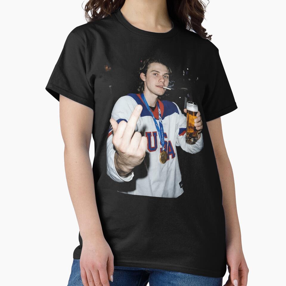 Funny Jack Hughes Usa Gold Hockey by Twindluzz