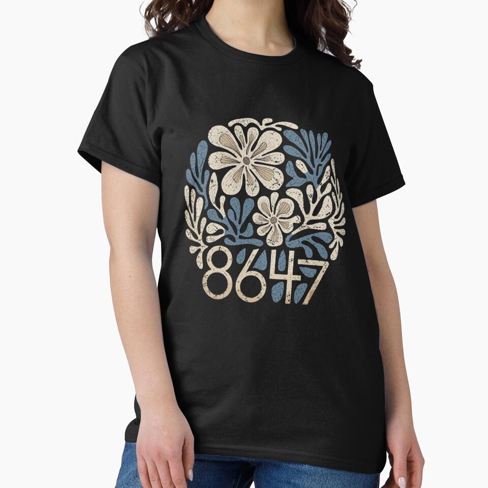8647 Flowers Mosaic Art Retro Vintage 8647 Floral Design by VibeWear2026