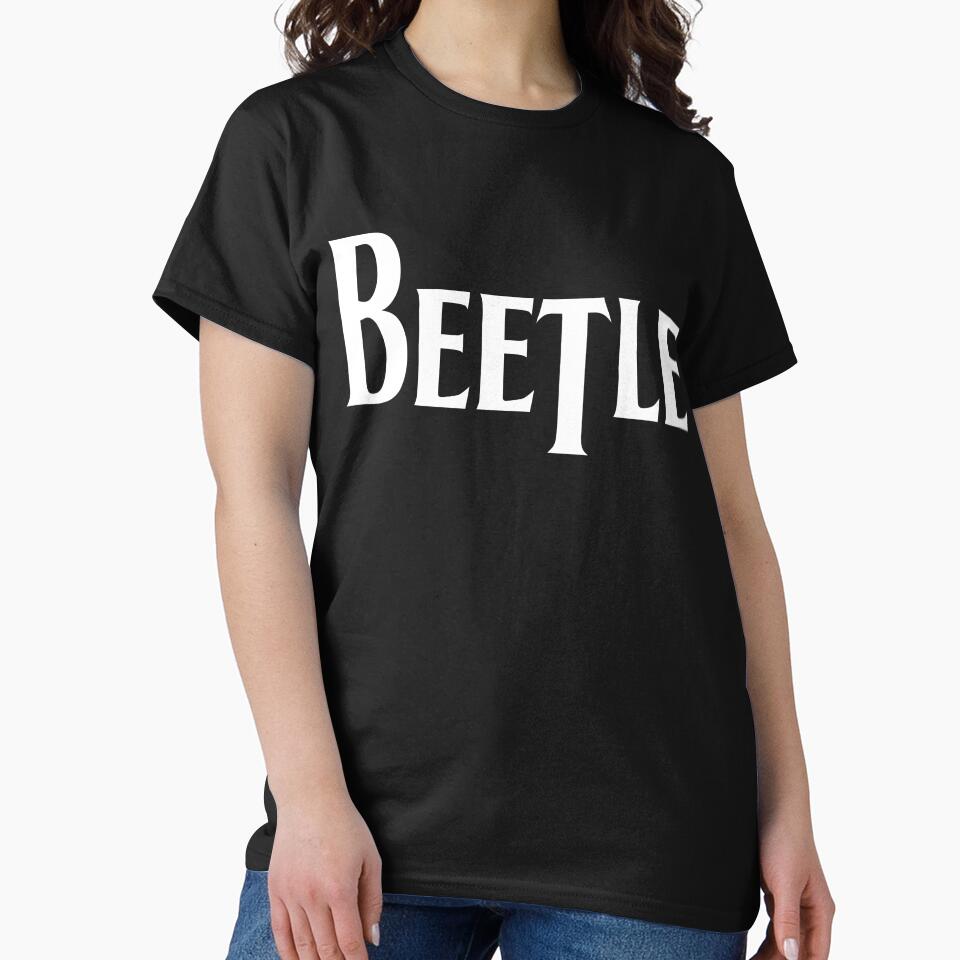 Beetle Logo in White for dark tees by BeetleBand