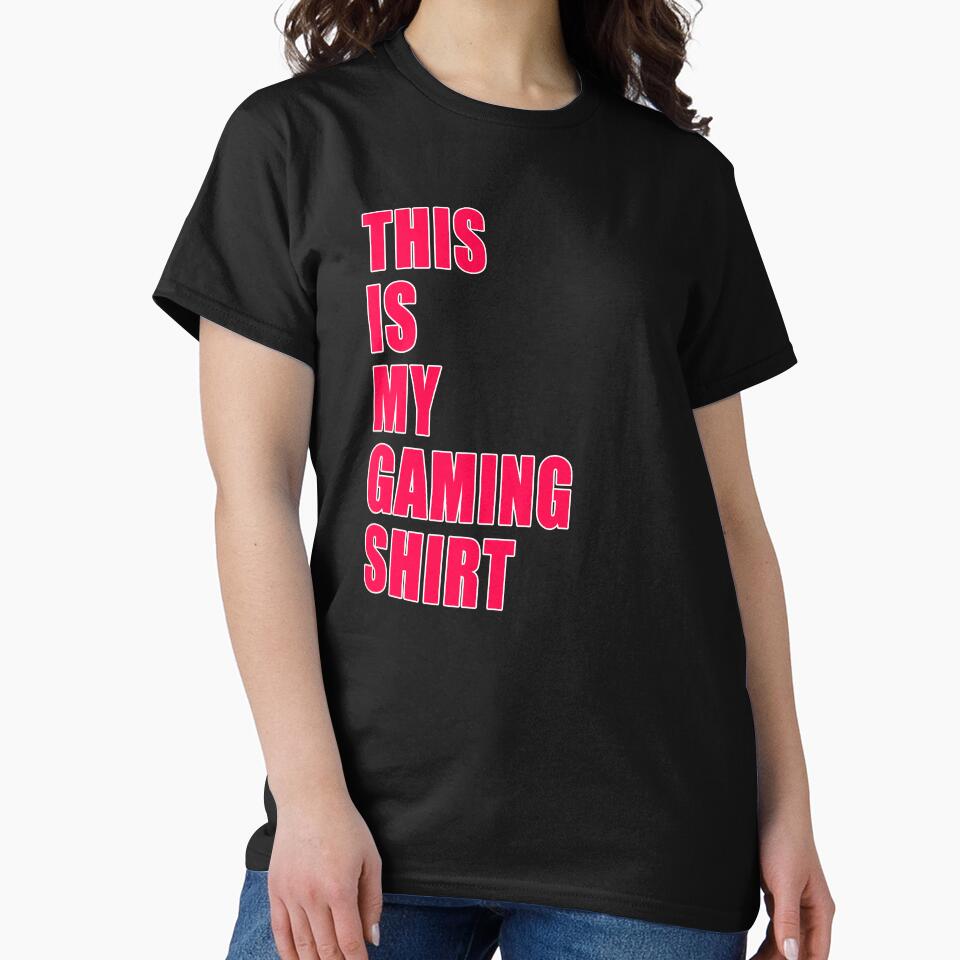 This Is My Gaming Shirt Funny Nerd Gamer Dad Joke Design Red by Jason Gilbert