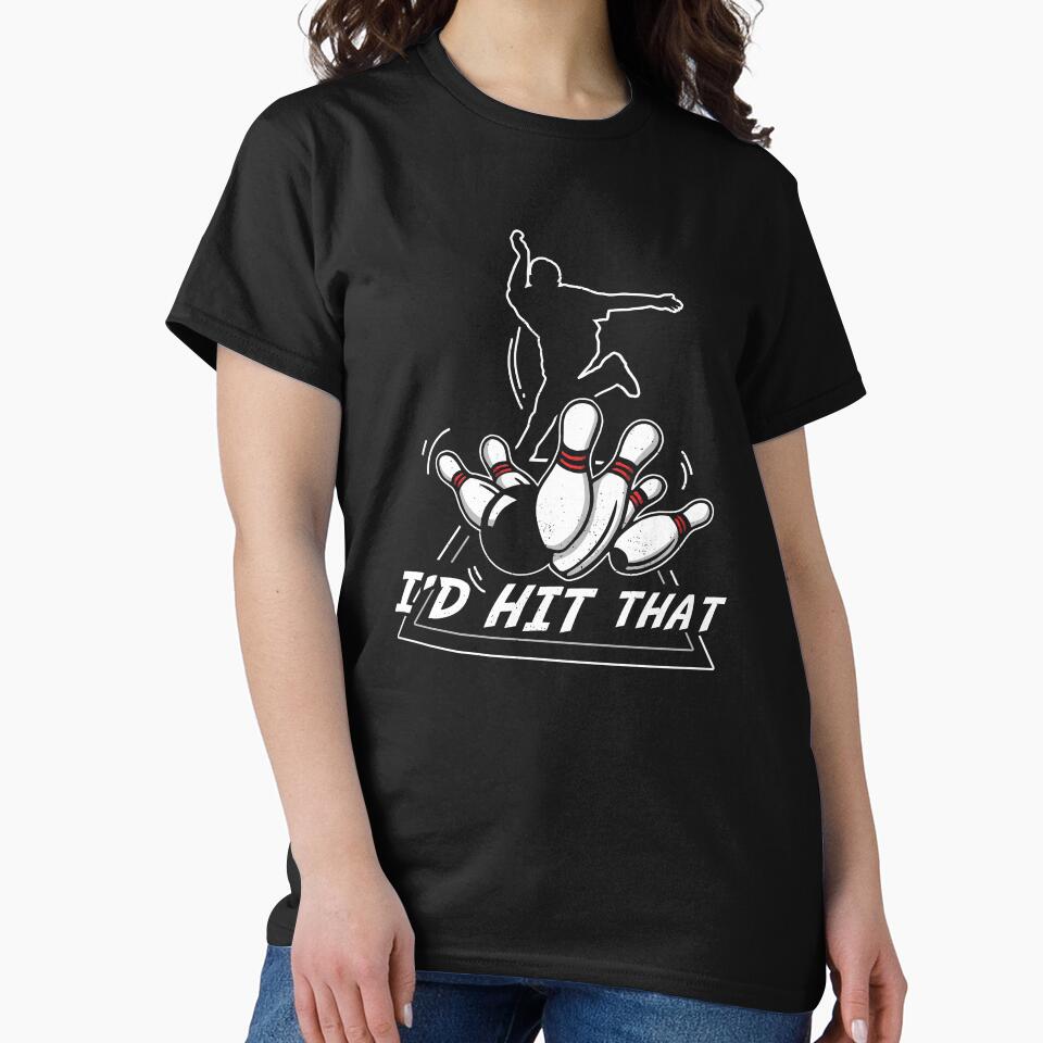 Vintage Bowling Gift Design Dad Joke - I'd Hit That product by Lisbob