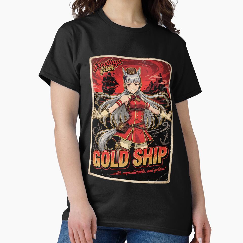 Greetings From Gold Ship Umamusume Tracen Academy Horse Girls Anime Racing Idol Kawaii Tokai Teio Special Week Silence Suzuka Gold Ship Fan Art Collage Poster T-Shirt Sticker Print Gift by Senpaiwaves