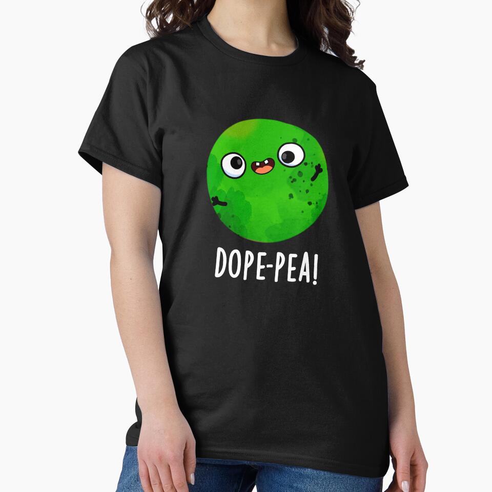 Dope-pea Funny Dopey Pea Pun (Dark BG) by punnybone