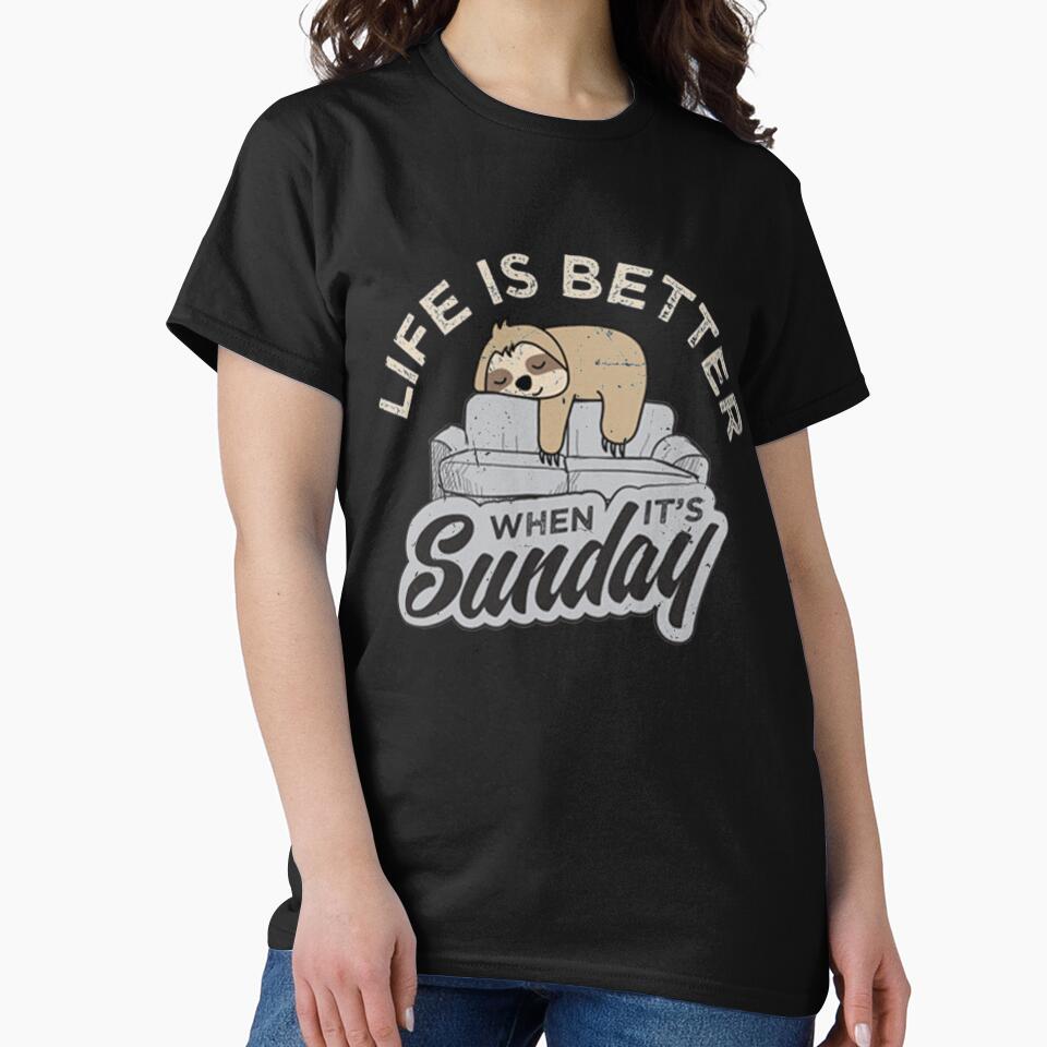 Lazy Day Sloth Classic by PixelsNotPens