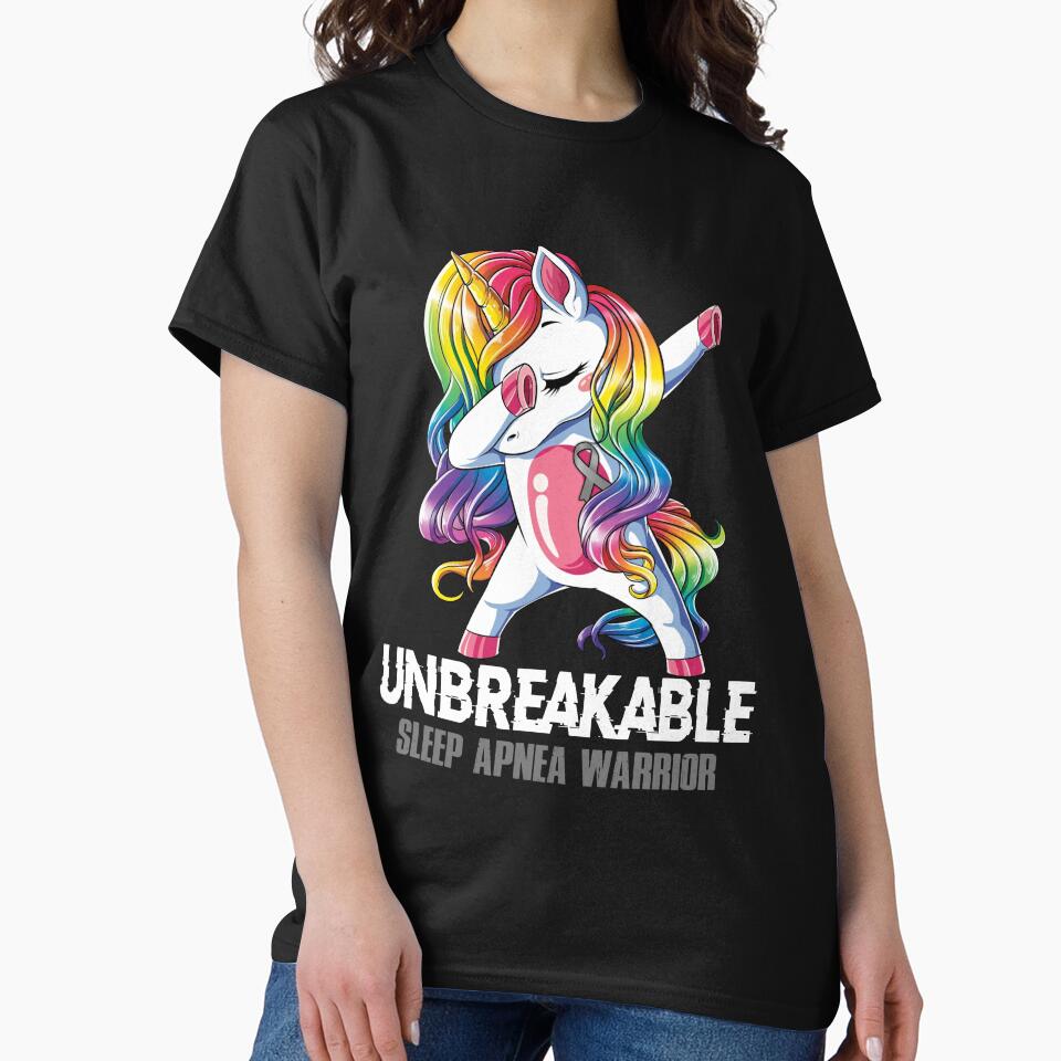 Sleep Apnea Awareness - Unicorn Sleep Apnea Warrior Ribbon UNBREAKABLE by Fernandezf