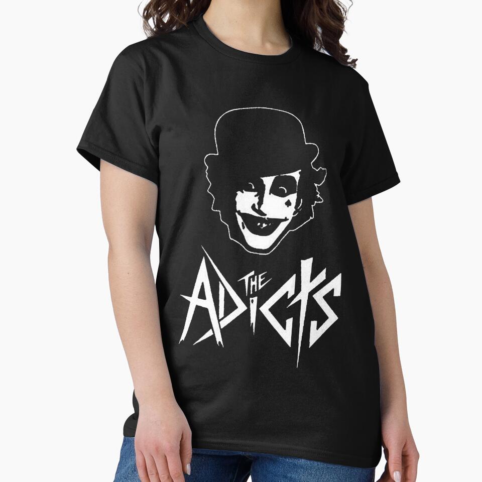 The Adicts Black and White Punk Shirt — UK Punk Rock Droog Aesthetic Band Tee by Cat-butt-shirts