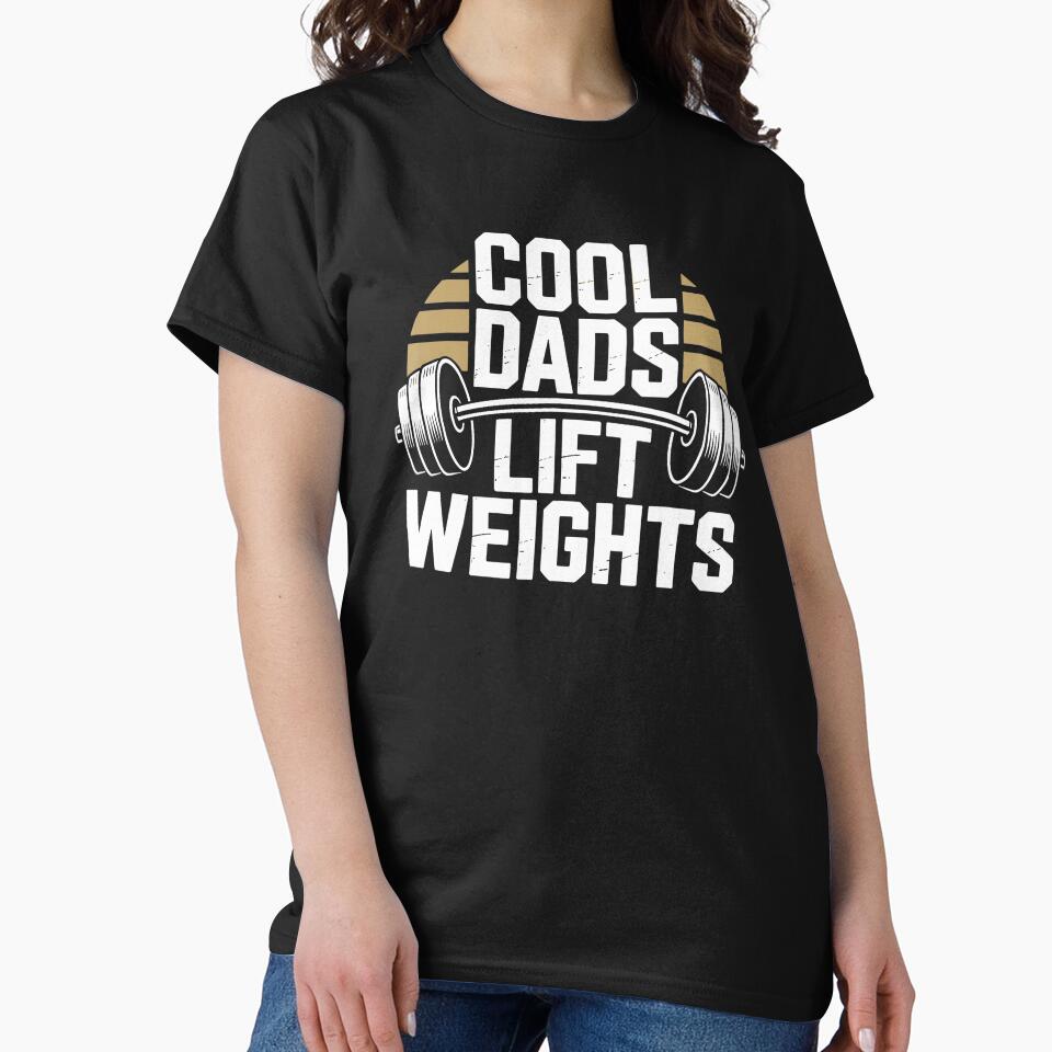 Cool Dads Lift Weights Funny Gym Humor by eliramaison