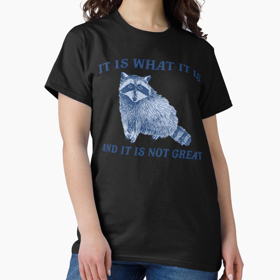 It Is What It Is And It Is Not Great , Funny  Raccoon  Unisex by Dreams  come true