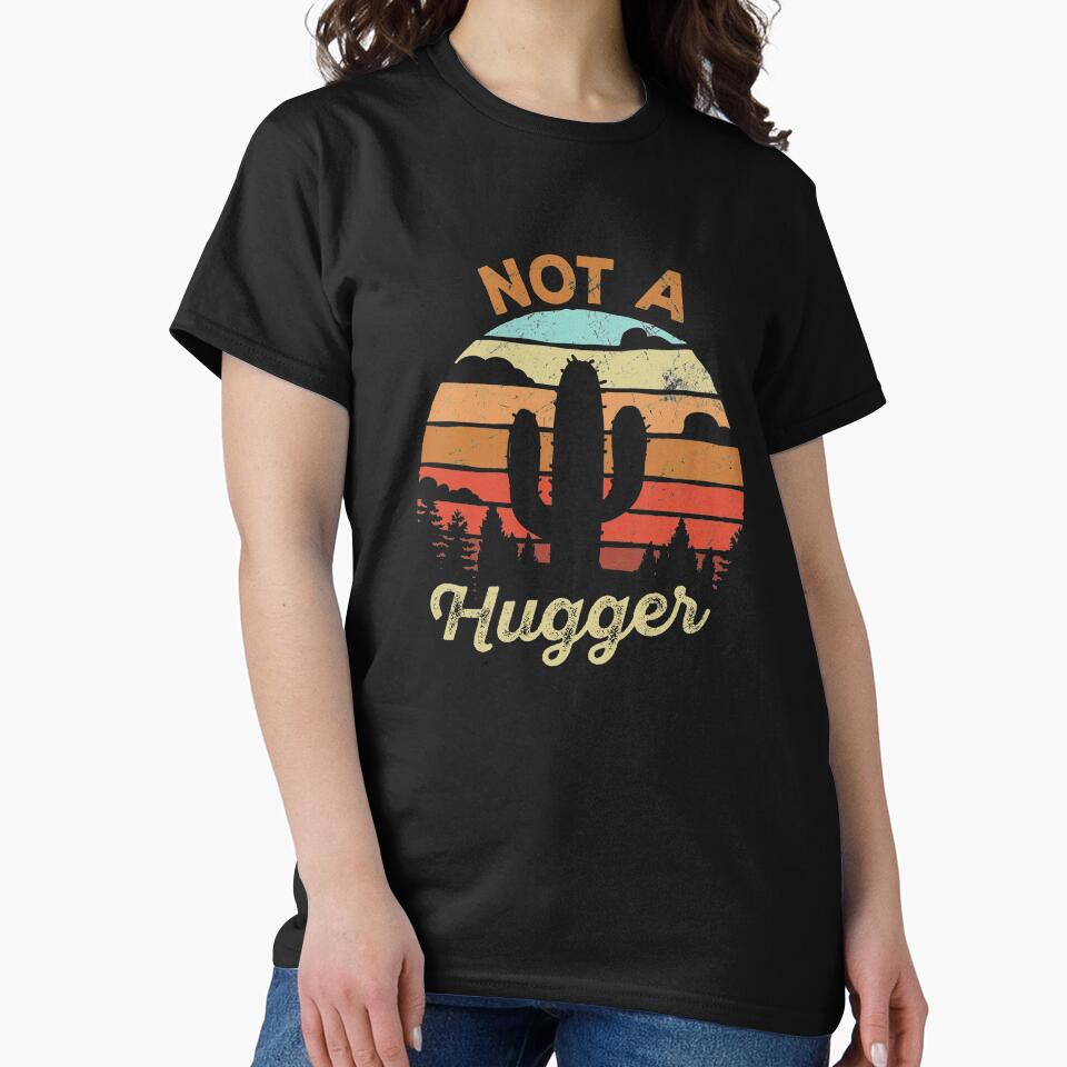 Not a hugger I am not a hugger cactus funny gift by majuga