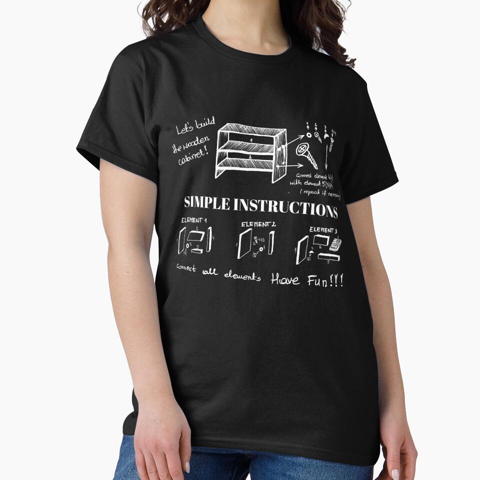 Simple Instructions Funny Ironic Dark Ink Art by Vesivariart