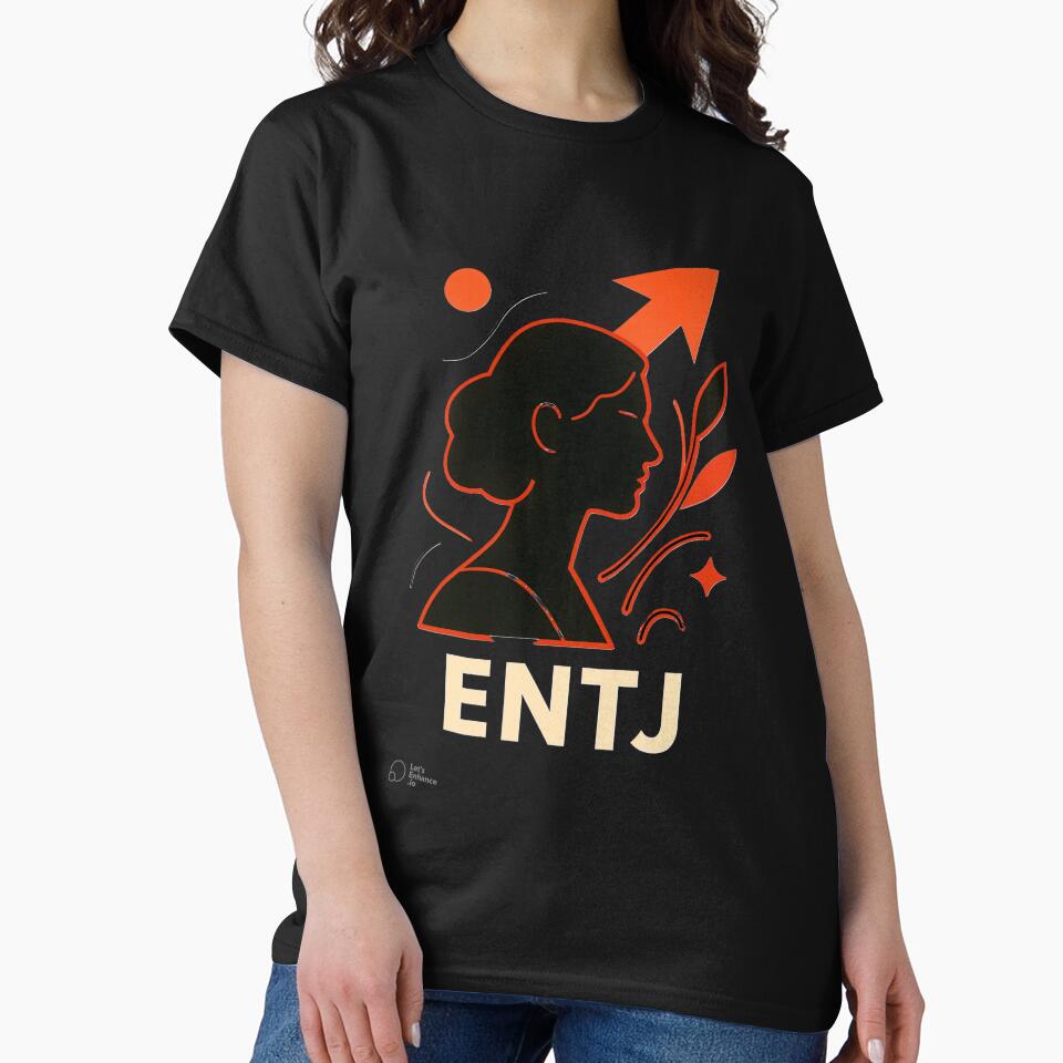 ENTJ Personality Abstract Art – MBTI Design (Center Print) by W-Rm