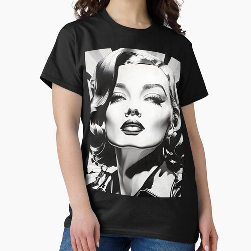 black and white pop art style by aledfychan