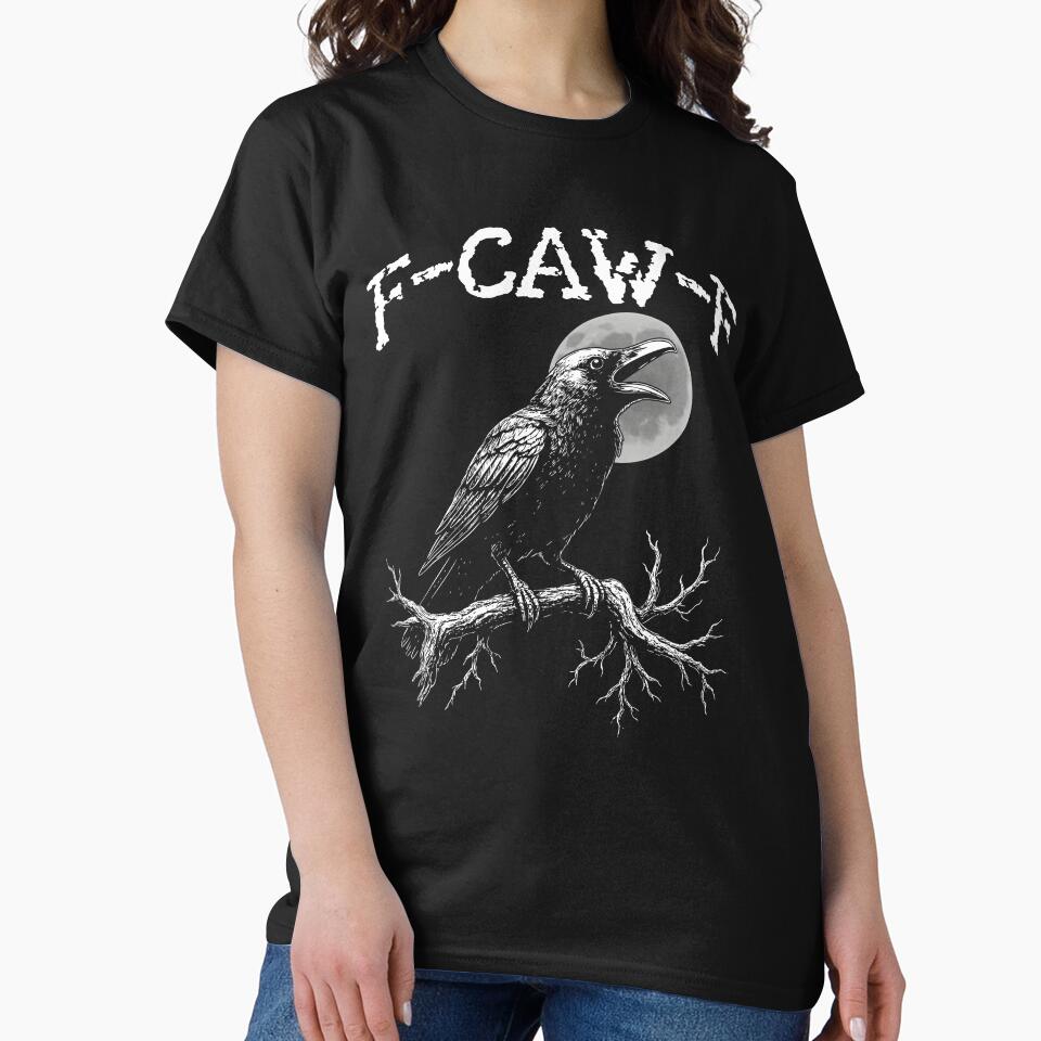 Black Crow F-Caw-F Funny Black Bird by DavidCloud