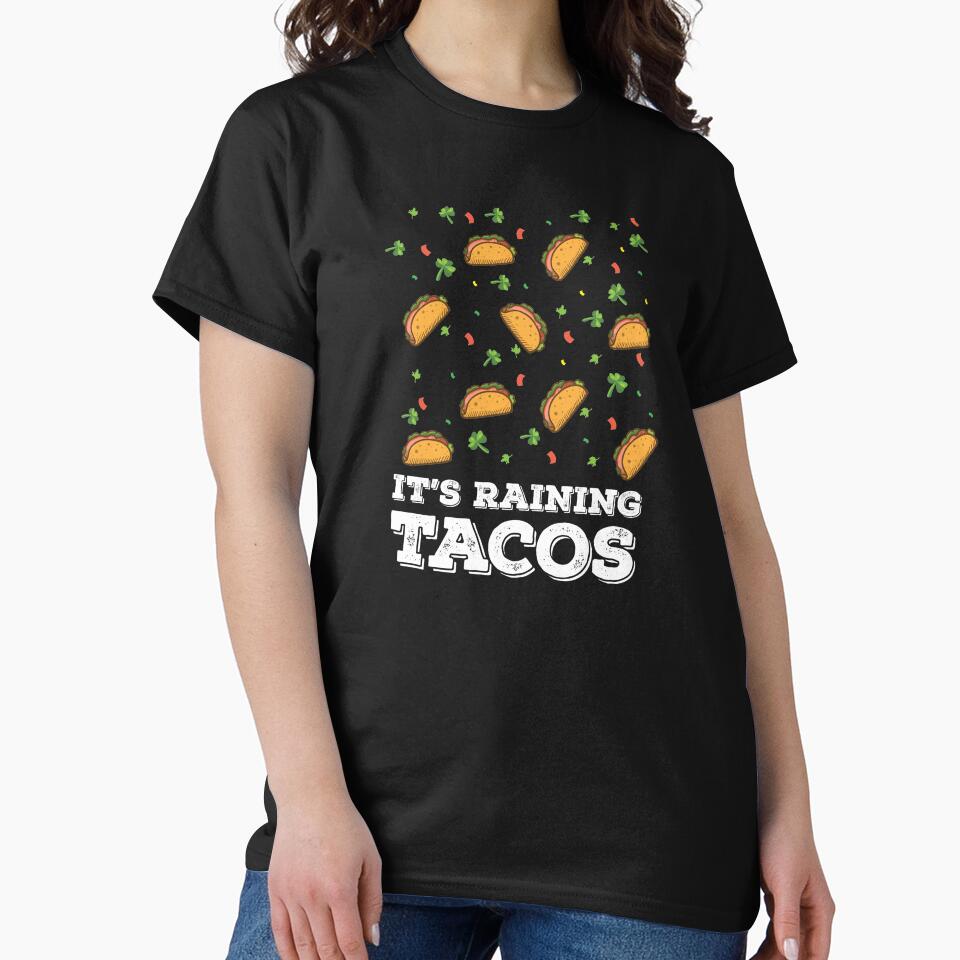 Raining Tacos For Life Taco Tuesday Birthday Gift by haselshirt