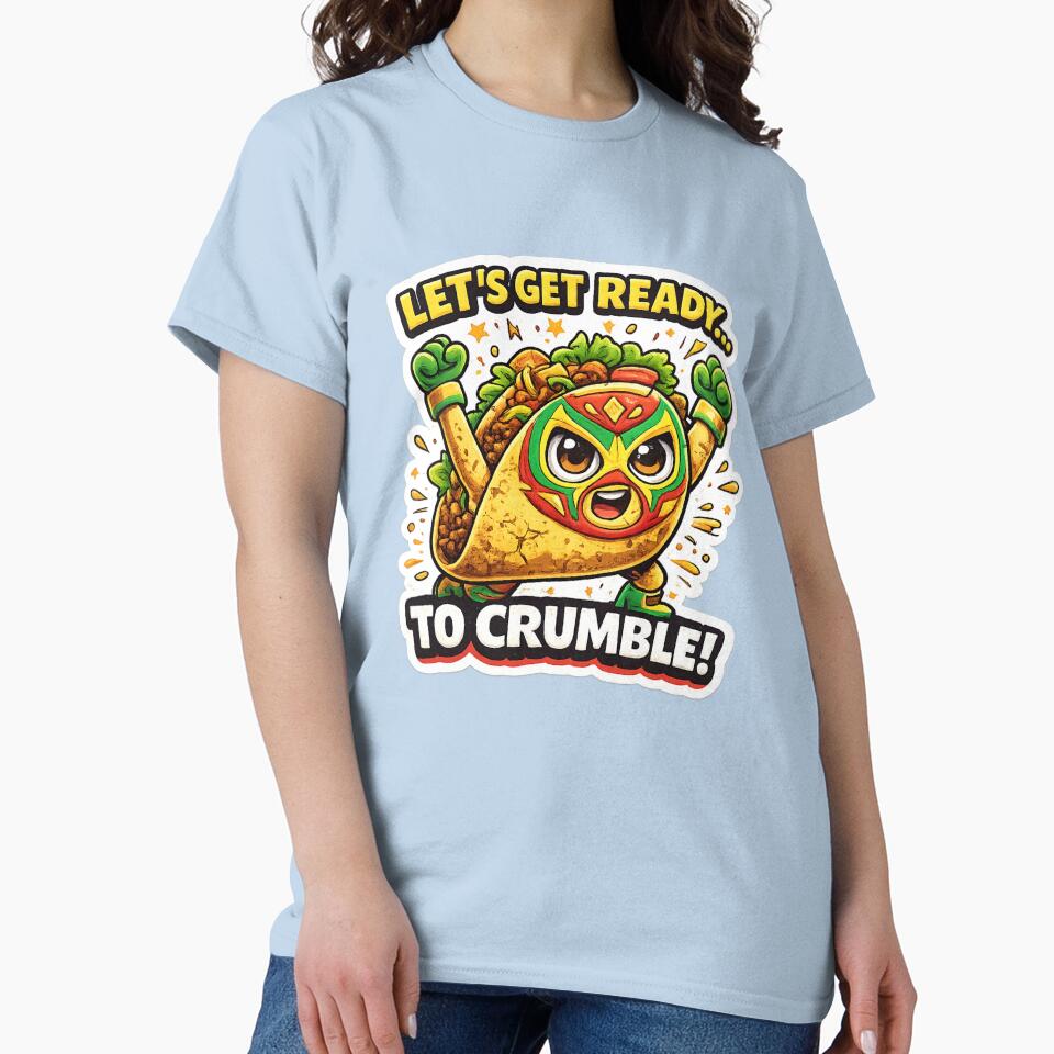 Nacho Libre Taco Funny Wrestling Taco Cartoon T-Shirt Design by Kevin Shearer