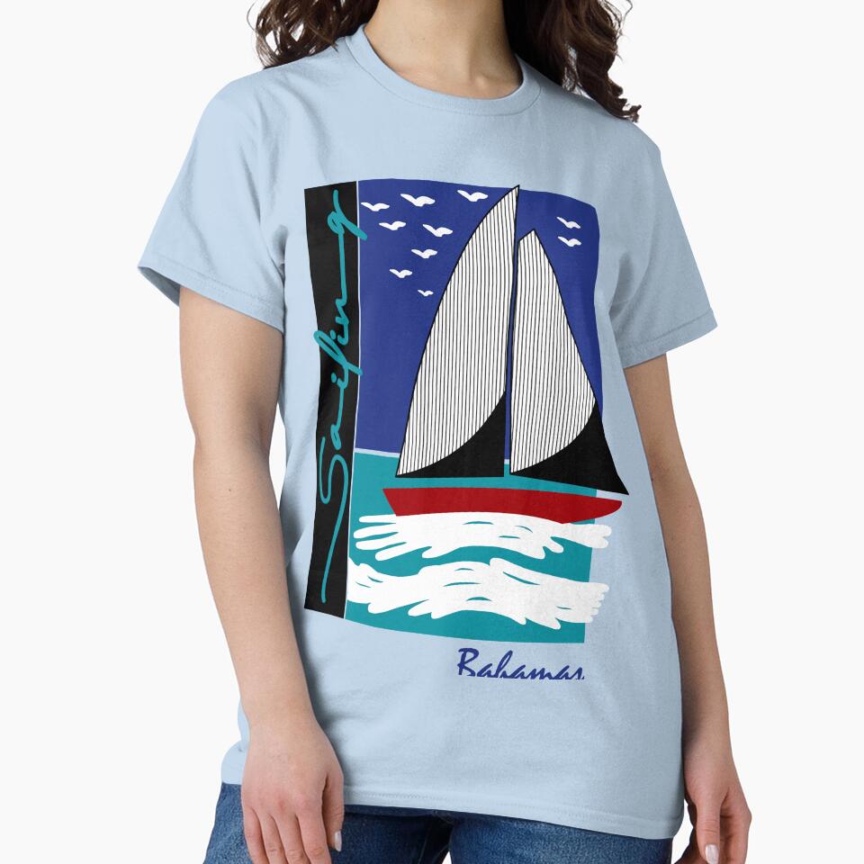 Retro Bahamas 'Sailing' (Worn By Brennan) Step Brothers Movie T-Shirt by acquiesce13