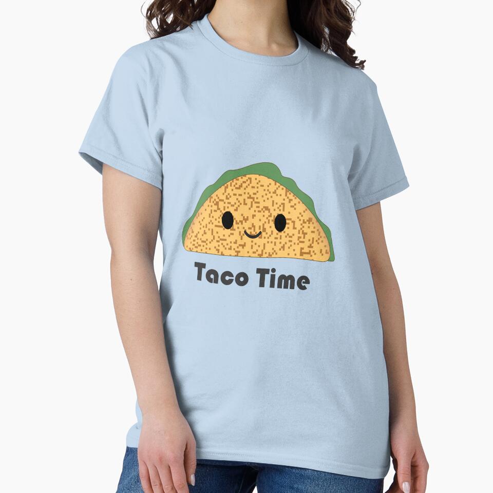 Taco Time Cute Kawaii Cartoon Taco by Hedgie Designs