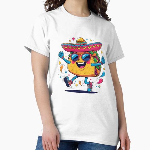 "Funny Dancing Taco with Sombrero – Cute Mexican Food Cartoon by Cgriffin18