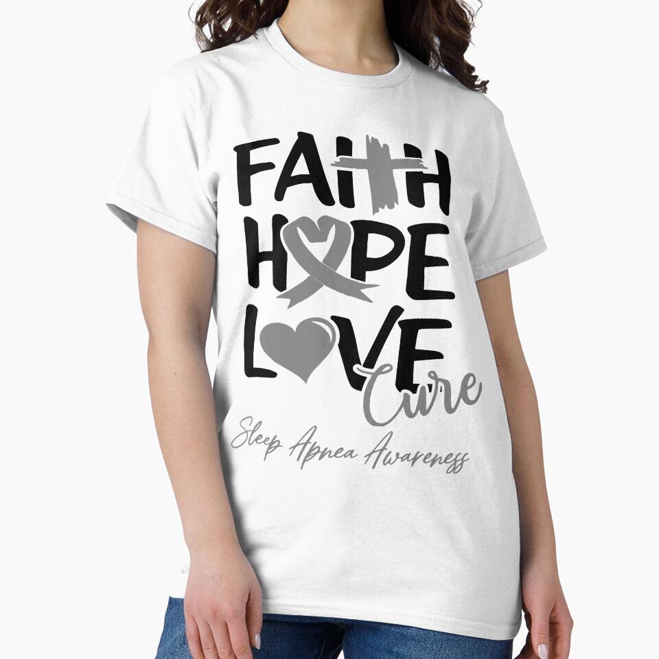 Faith Hope Love Cure Sleep Apnea Awareness by Grooffos