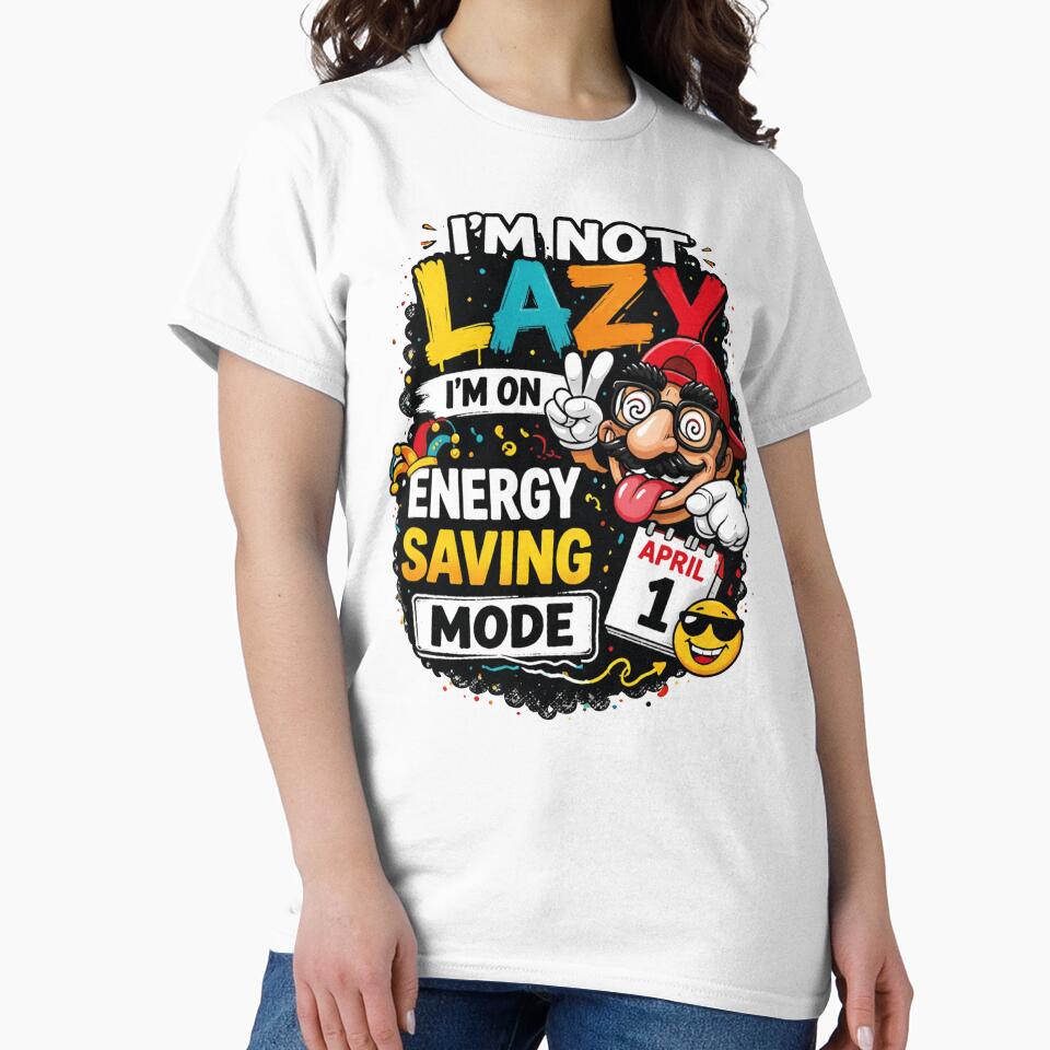 Funny Lazy Quote Energy Saving Mode Cartoon April Fools Design by afr-saad