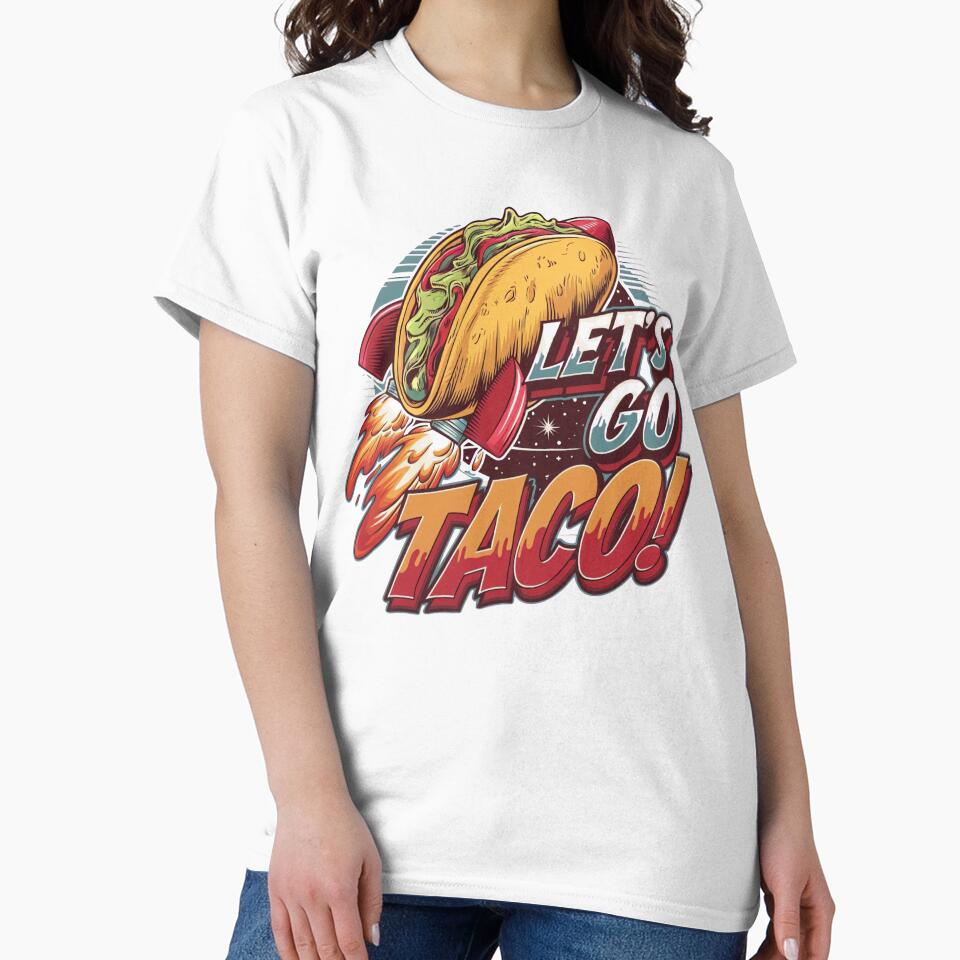 Retro Taco Rocket  - Let’s Go Taco Space Adventure Design by ARTReMi