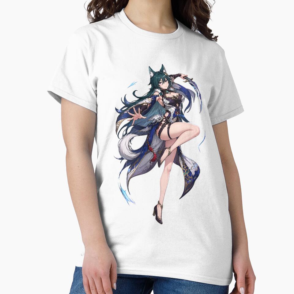 Yukong Inspired Fox Girl Warrior Anime Sticker – Fantasy Battle Waifu Aesthetic by Bhaskar Digital