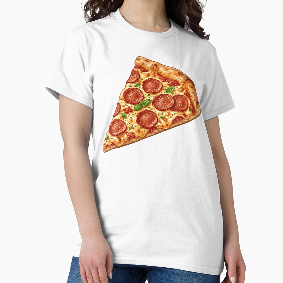 Classic Pepperoni Pizza Slice - Italian Food Art by Pattern-Parade