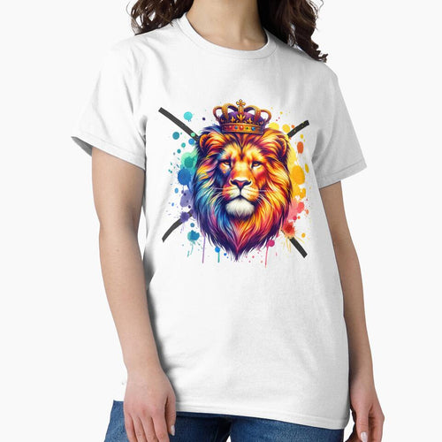 Biz graphic design shirt colorful lion head by bizmedia