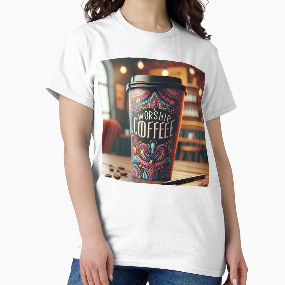 Worship Coffee | Funny Coffee Lover Design by dreambigdrive38