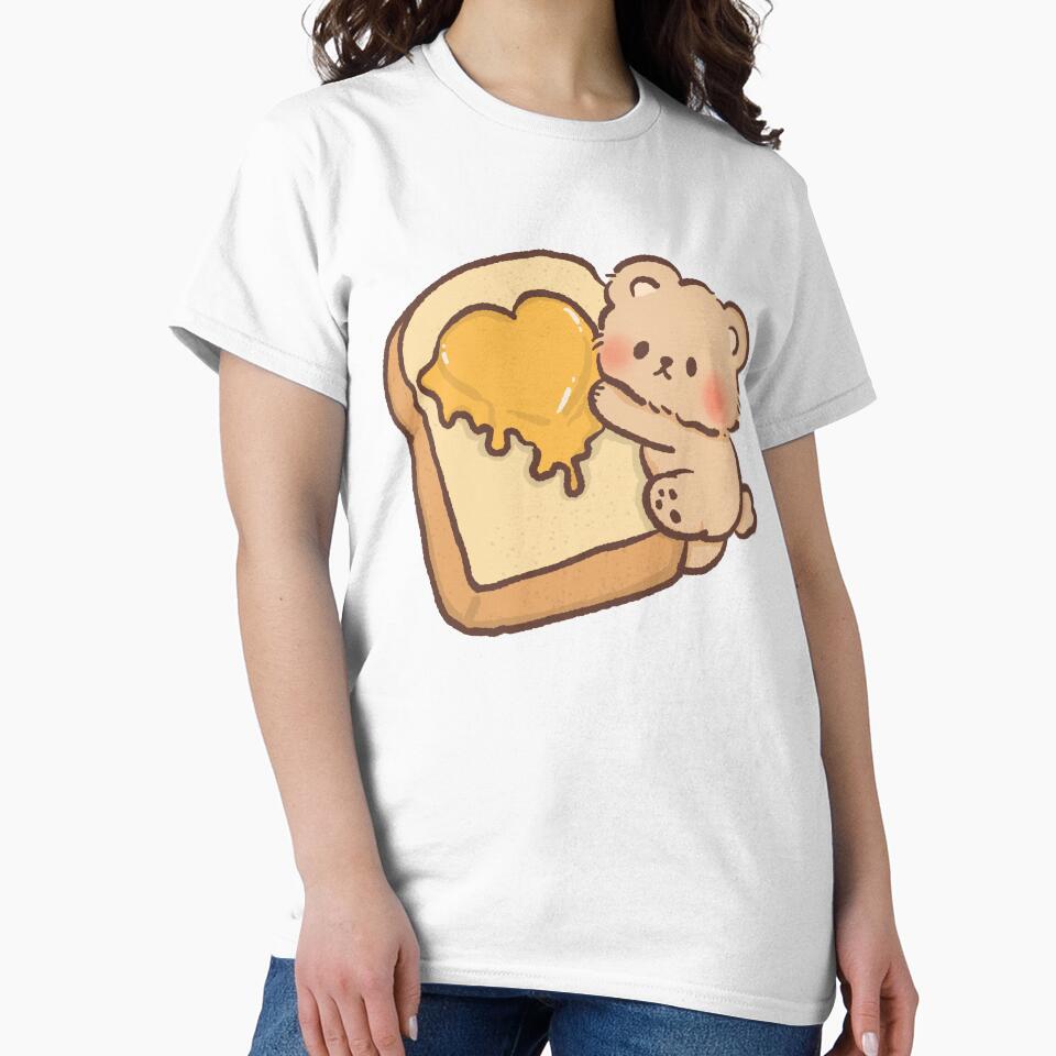 Cute Bear with Butter Toast by NadirJArt