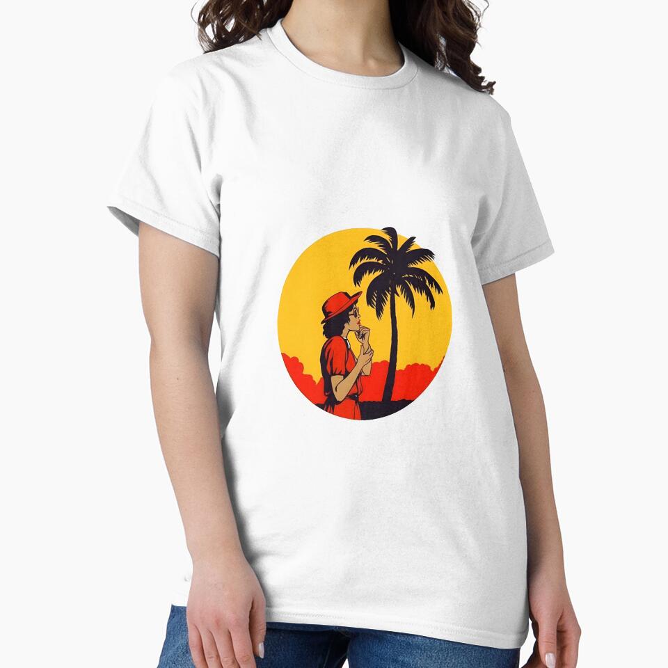 Sunset Serenade - Pop Art Palm Woman by UrsaStick